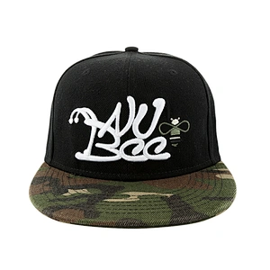 Mens Flat Bill Snapback Caps with Custom 3D Embroidery Logo