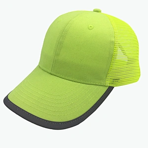 Bordure 6 panel racing baseball cap Wholesale mesh and cotton Trucker Hats