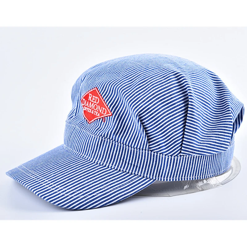 Stripe Pattern Baseball Cap Flat Top Military Army  Hat