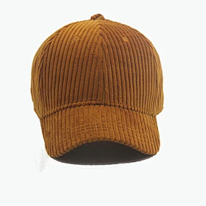 Custom Logo Corduroy Pre-Curved Brim Golf Baseball Winter Hat Cap