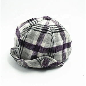 China Factory Grid Beret Warm Winter Beanie Casquette Caps