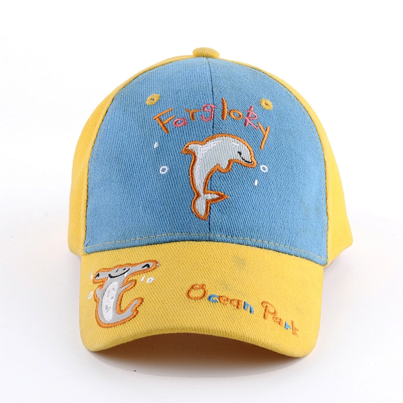 Cartoon embroidery sport hat100% cotton children baseball cap