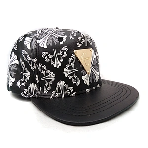 China Supplier Men PU Leather Flat Brim Snap Back Casquette Hat