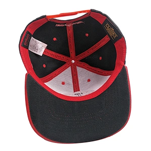 PU Leather Flat Brim Snap Back Males Cap with Applique Embroidery Logo