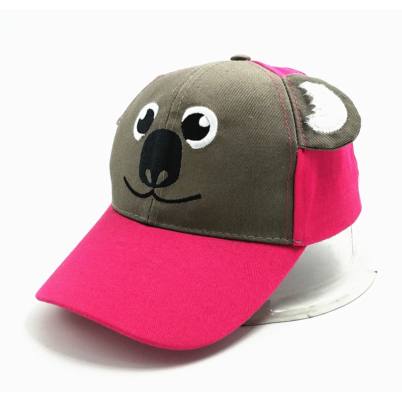 Children/kids cute caps sun hats with ear and bear embroidery logo wholesale in China