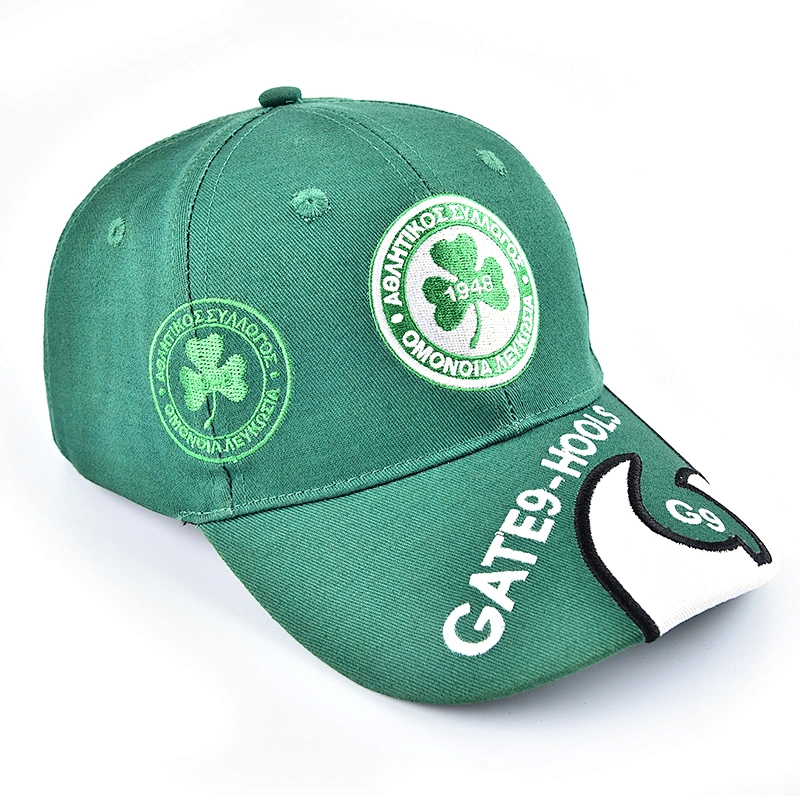 customized made cotton twill 6 panel structured sports baseball cap and hat with embroidery and logo