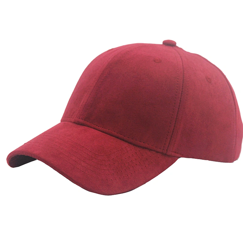 6 Panel Suede Fabric Unisex Baseball dad cap sport hats