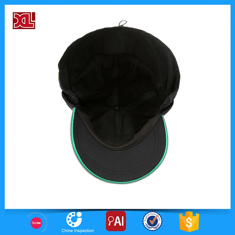 men  black winter baseball cap hat with adjustable string