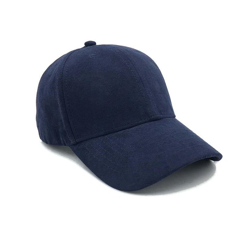 Cotton Suede Fabric Baseball Caps Hat  Plain Solid Visor in Stock