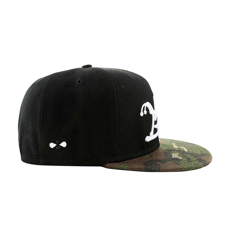 Mens Digital Camouflageand PU Leather Brim  Snapback Grorras Hats