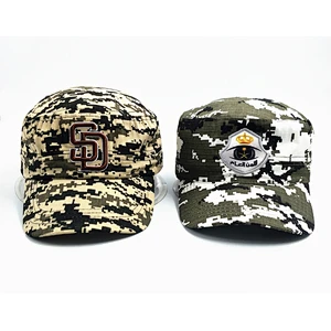 Factory Men Combat Caps Flat Top Military Uniforms Pilot Hat Cap with customized logo