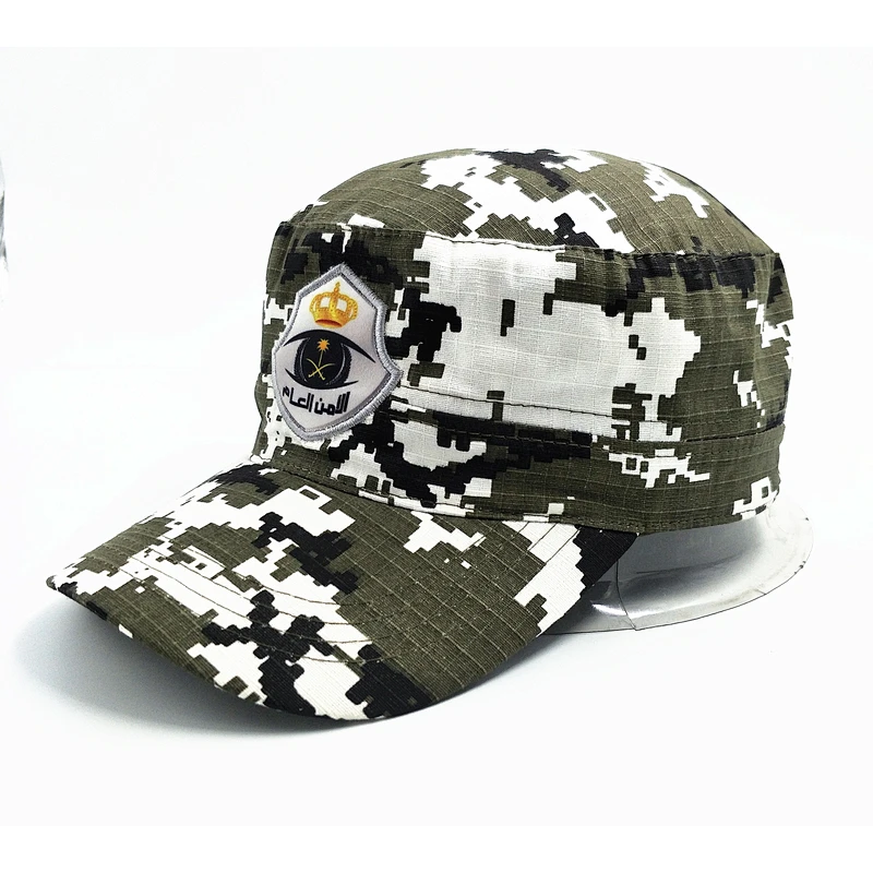 Factory Men Combat Caps Flat Top Military Uniforms Pilot Hat Cap with customized logo