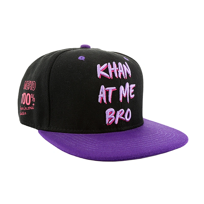 6 panels adult custom embroidery logo snapback gorra  hat