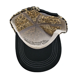 Leopard 5 Panel Warm Animal Plush Winter Baseball Casquette Gorras Caps