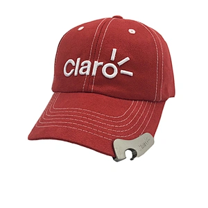 Wholesale 6 Panel Suede Fabric Baseball Sport Cap Hat with Bottle Opener