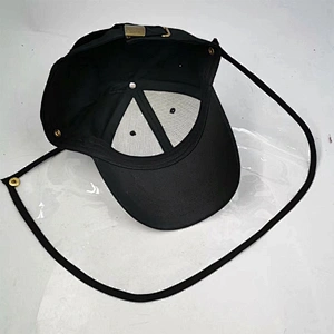Whosale anti flu baseball hats sport caps with Transparent TPU mask