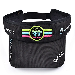 100% polyester breathable mesh air tech performance fabric golf cap sun visor with customized logo