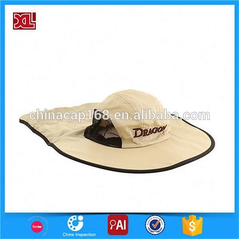 Mans Sun UV Protection Fishing Bucket Hats Cap with Neck Cover Ear Flap