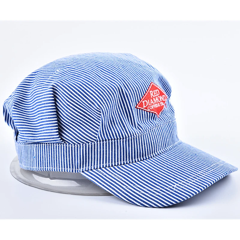 Stripe Pattern Baseball Cap Flat Top Military Army  Hat