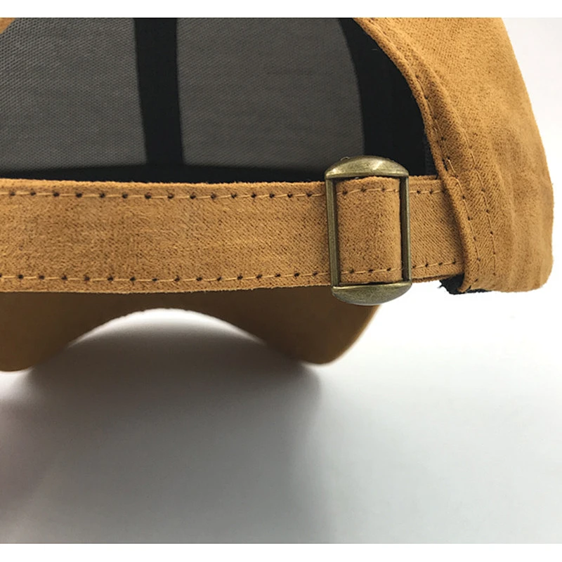 Wholesale 6 Panel Hats Suede Fabric Unisex Baseball Caps Gorras
