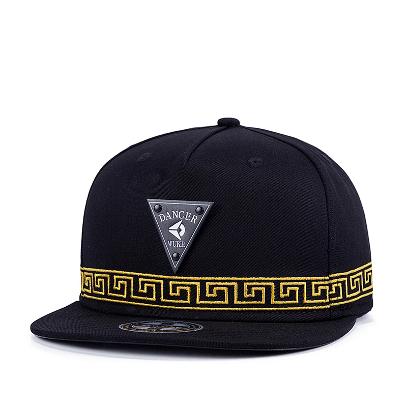 factory wholesale men 100% cotton fabric snapback flat bill fitted hats gorras