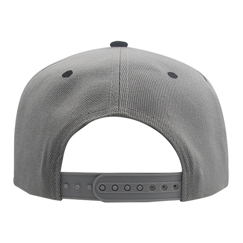 Custom embroidered logo cap flat brim men 100% acrylic snapback hat