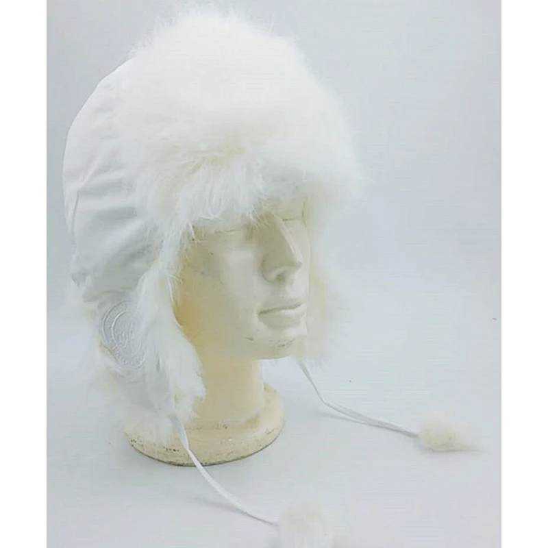 Wholesale Factory Women Russian Winter Hat Caps with Ear Flaps and Fur Balls
