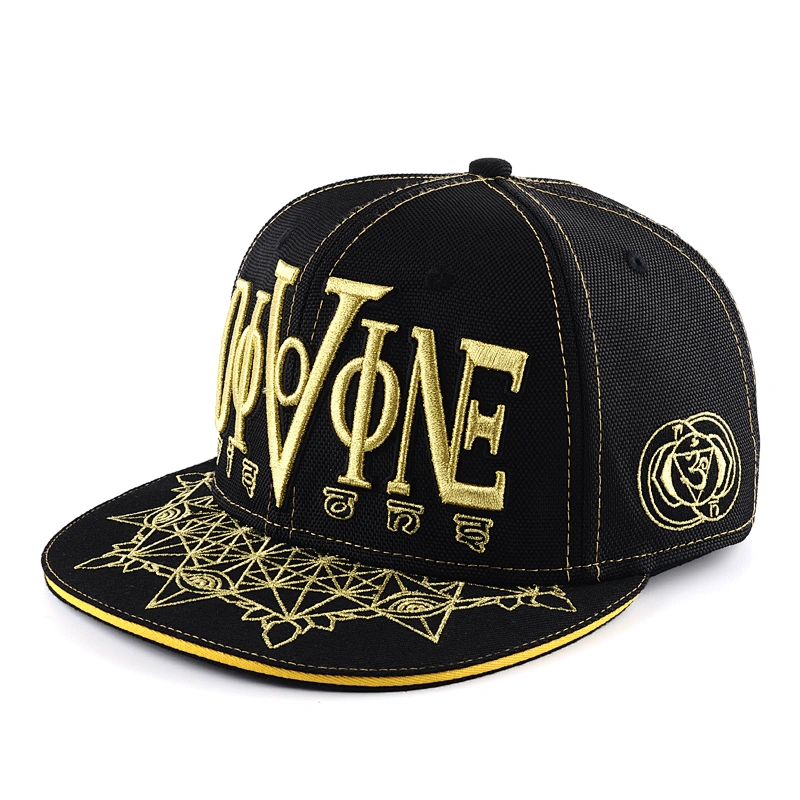 Embroidery Logo Males Gorras Flat Bill Snap Back Hat