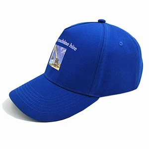 High quality baseball cap with heat transfer printing 5 panel baseball cap