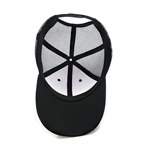 Custom 6  panel plain cap mesh breathable trucker hats