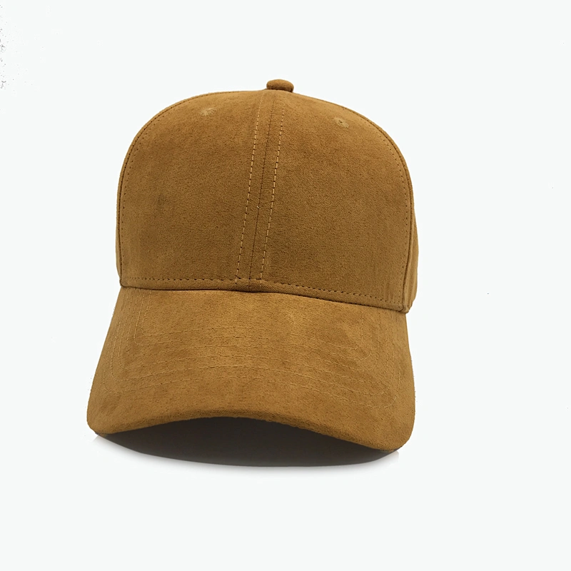 Wholesale 6 Panel Hats Suede Fabric Unisex Baseball Caps Gorras