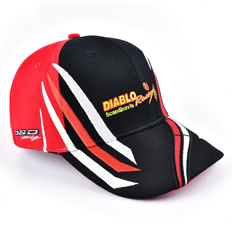 customized made cotton twill 6 panel structured sports baseball cap and hat with embroidery and logo