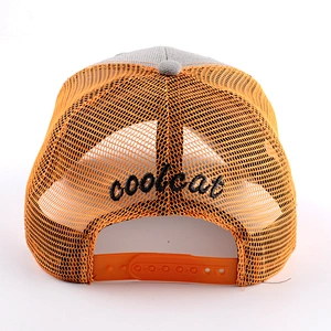 unisex embroidery logo cotton cap mesh trucker hat