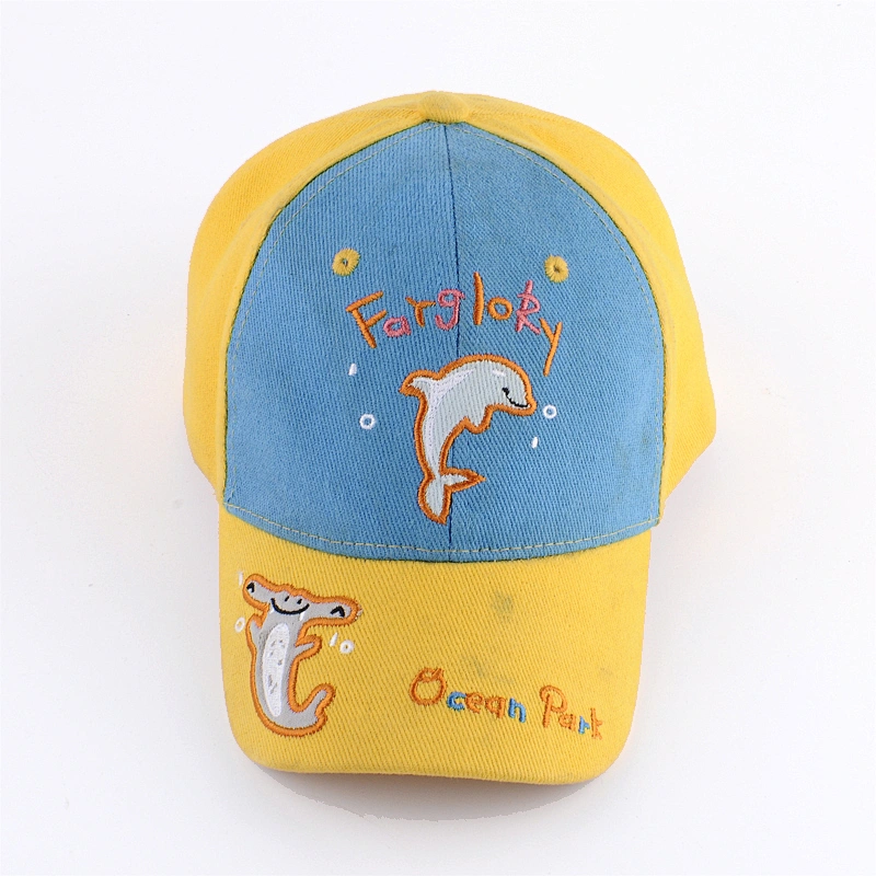 Cartoon embroidery sport hat100% cotton children baseball cap