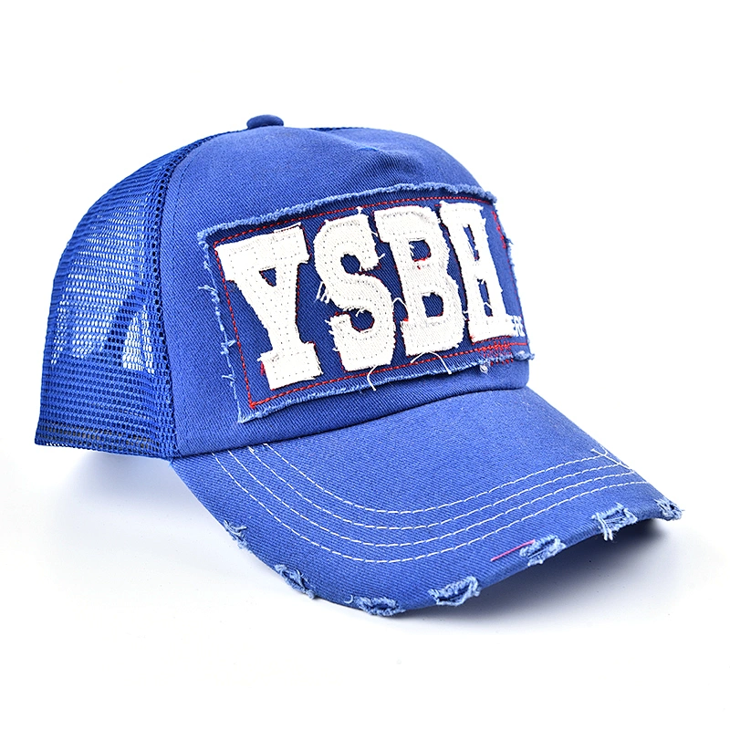 fashion wholesale Applique logo mesh  hat,custom  cap