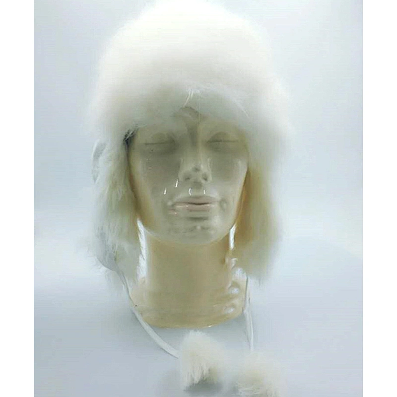 Wholesale Factory Women Russian Winter Hat Caps with Ear Flaps and Fur Balls