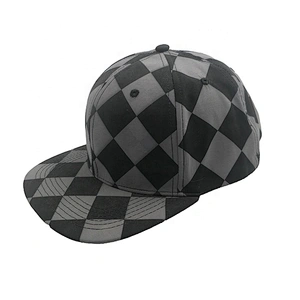 Digital Printing Mens 6 Panels Flat Brim Snap Back Grorras
