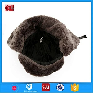 Custom fur beanie mens  winter caps ushanka hat with warm earflap