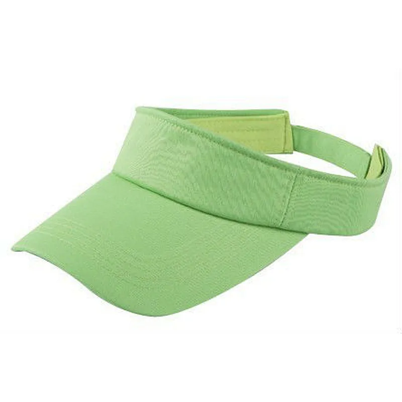 Visor Sun Plain Hat Sports Cap Colors Golf Tennis Beach Adjustable Men Women