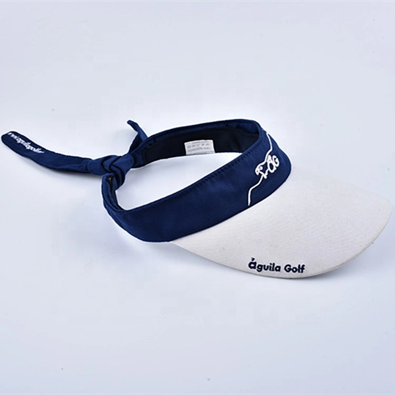 Sun Protection Adjustable Cotton Bow Tie Visor Cap Hat