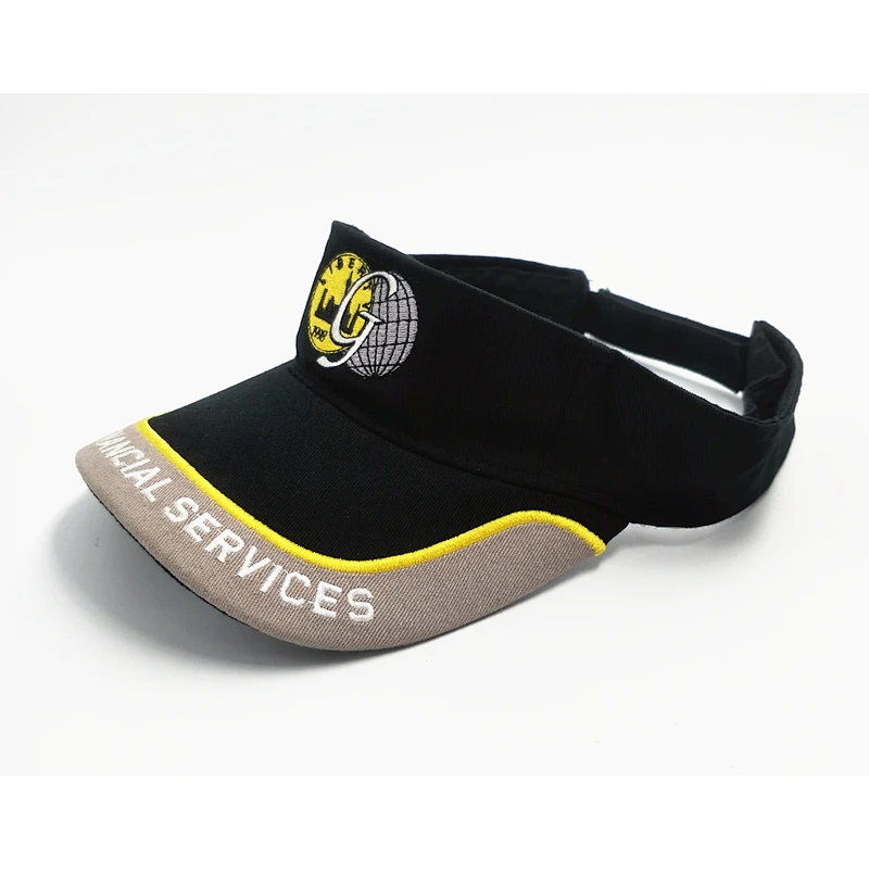 High Quality Breathable sun Protection visor with constrasting binding