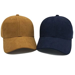 Wholesale 6 Panel Hats Suede Fabric Unisex Baseball Caps Gorras