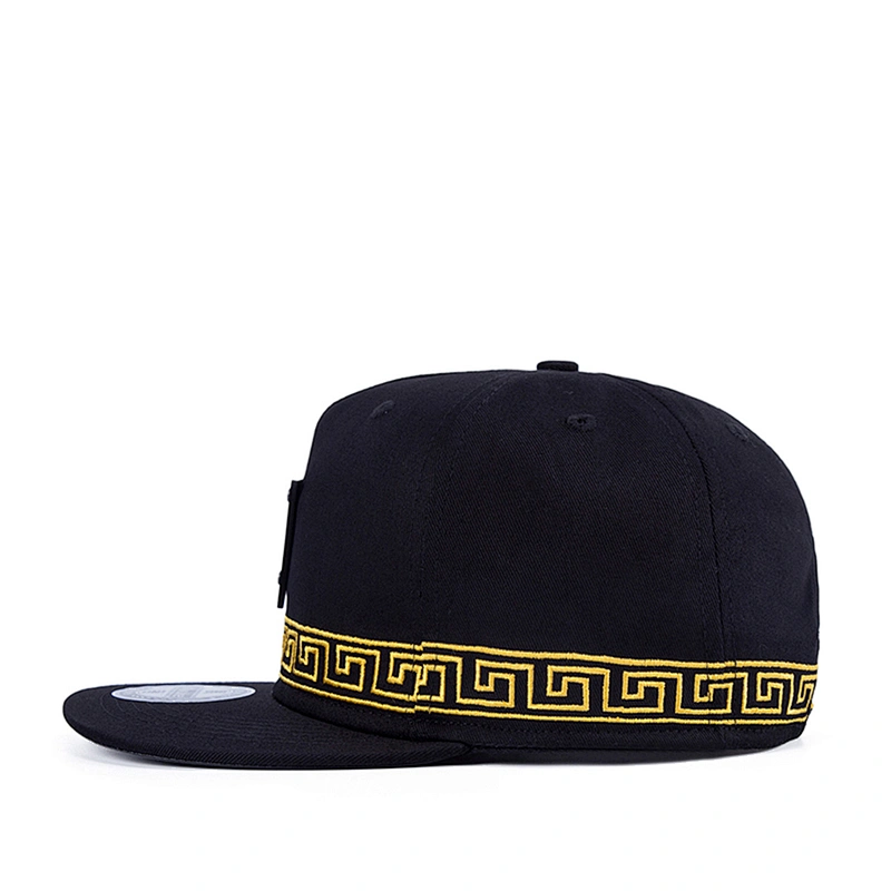 factory wholesale men 100% cotton fabric snapback flat bill fitted hats gorras