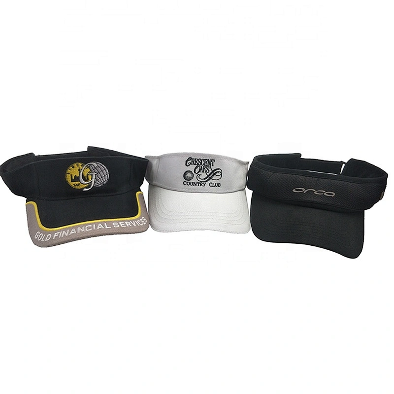Sweat-absorbent sun protection tennis sport visor caps hats
