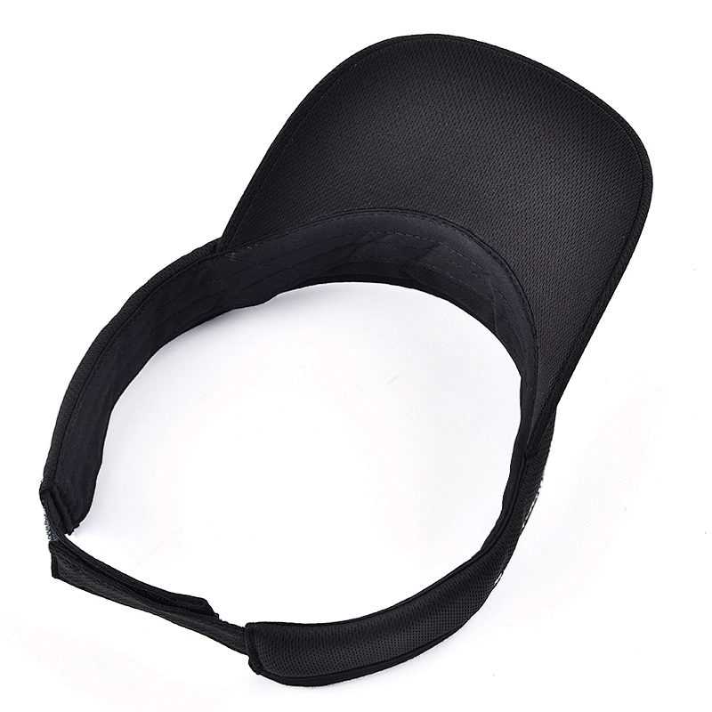 100% polyester breathable mesh air tech performance fabric golf cap sun visor with customized logo