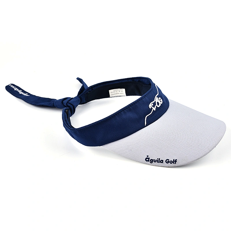 Sun Protection Adjustable Cotton Bow Tie Visor Cap Hat