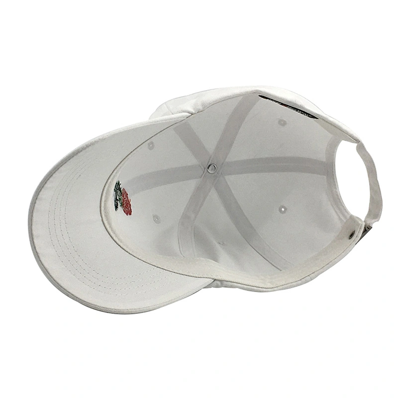 High quality baseball caps with rose embroidery custom logo on front