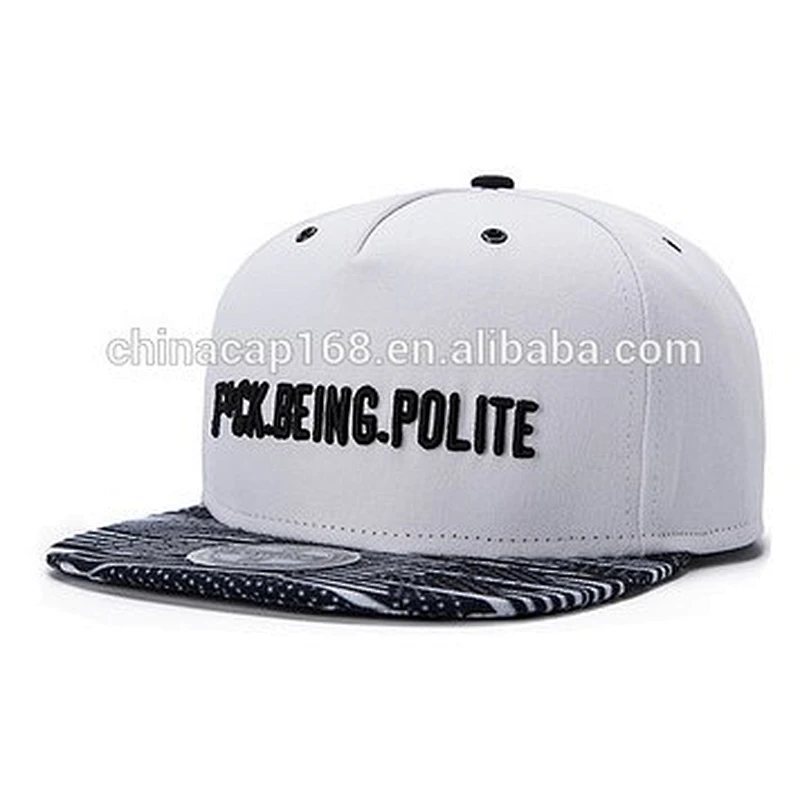5 Panels Pu Leather Flat Visor Males Snap Back Truker Gorras Caps