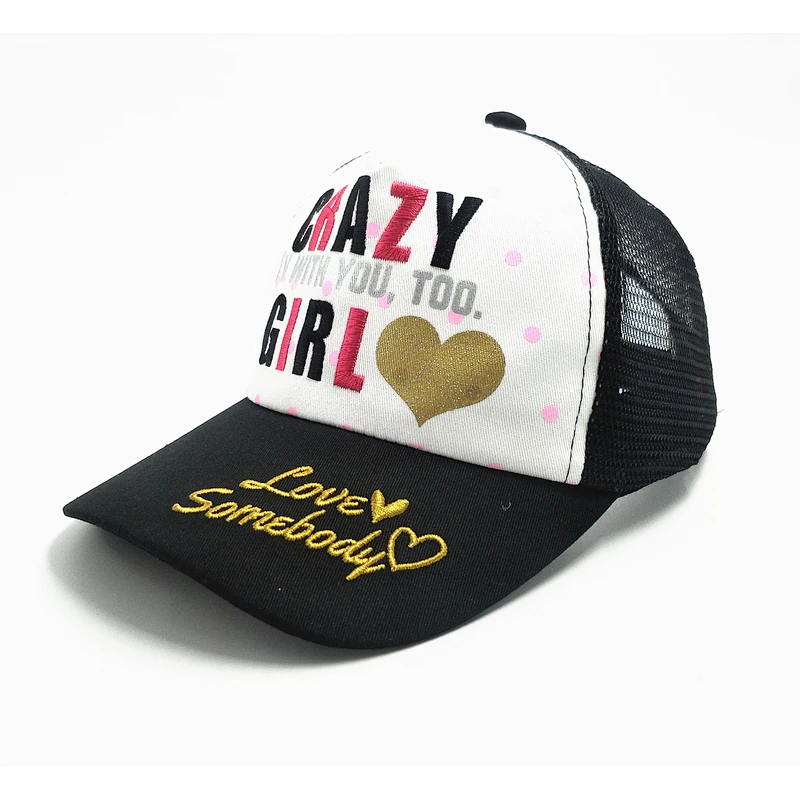 Cute Children Kids 100% Cotton Baseball Caps Trucker Hat With customized logo
