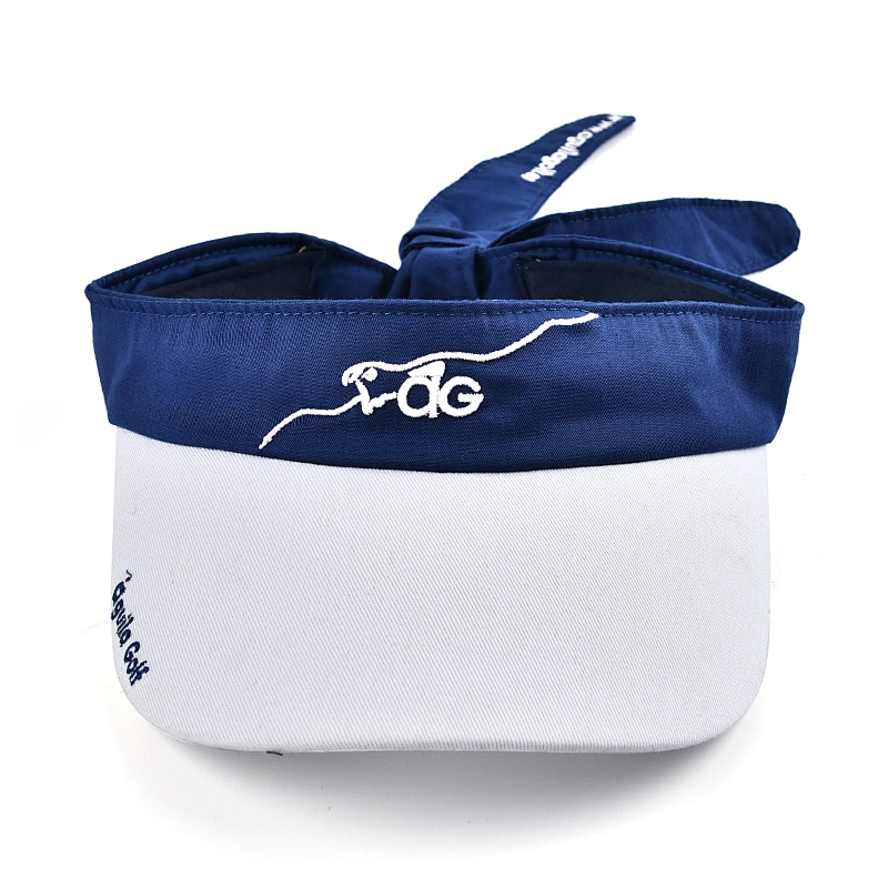 Sun Protection Adjustable Cotton Bow Tie Visor Cap Hat